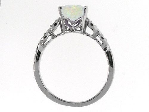 Tommaso Design Genuine 8x6 Opal Ring