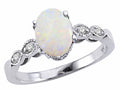 Tommaso Design Genuine 8x6 Opal Ring