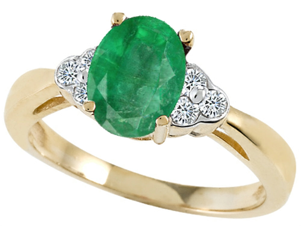Tommaso Design Genuine Emerald Ring