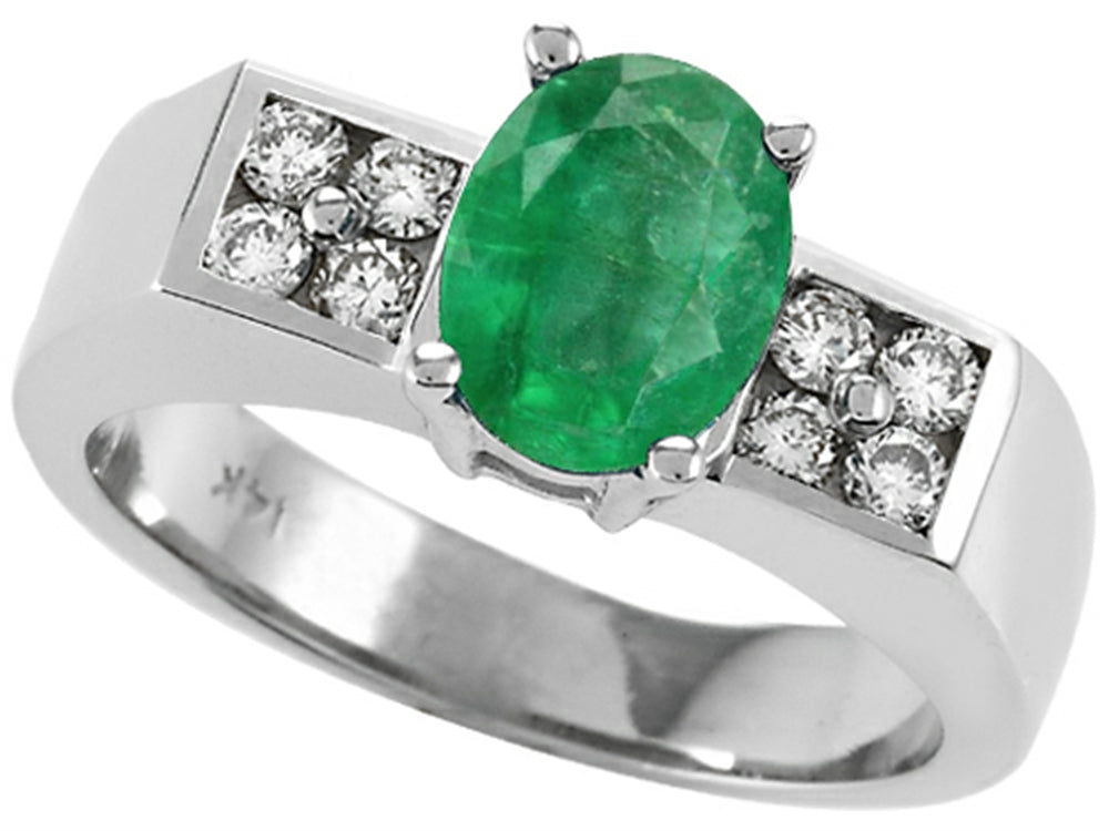 Tommaso Design Genuine Emerald Ring