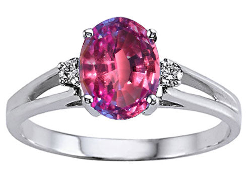 Tommaso Design Oval 8x6 mm Simulated Alexandrite Ring