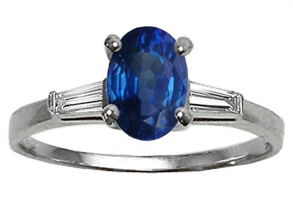 Tommaso Design Genuine Sapphire Engagement Ring