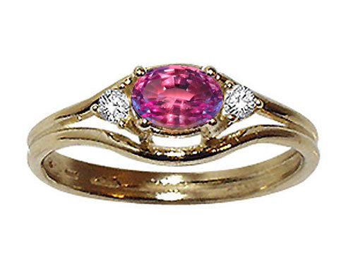 Tommaso Design Oval 6x4 mm Simulated Alexandrite Ring