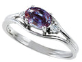 Tommaso Design Oval 6x4 mm Simulated Alexandrite Ring