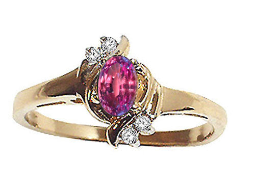 Tommaso Design Oval 5x3 mm Simulated Alexandrite Ring
