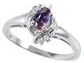 Tommaso Design Oval 5x3 mm Simulated Alexandrite Ring