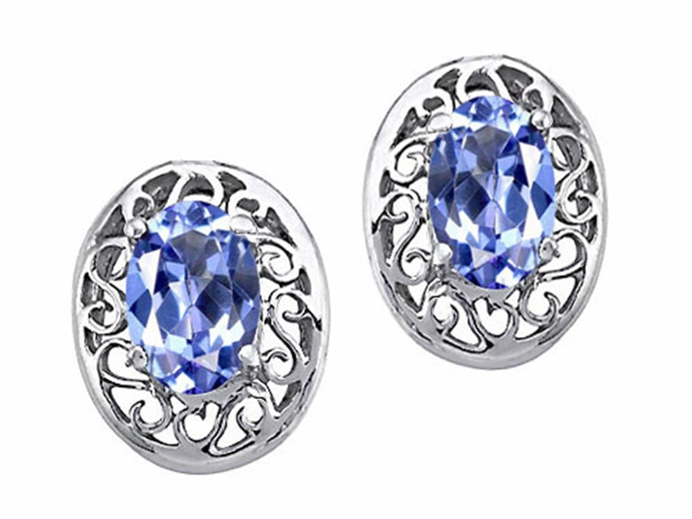 Tommaso Design™ Oval 6x4 mm Genuine Tanzanite Earrings