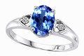 Tommaso Design Oval 7x5mm Genuine Tanzanite Ring