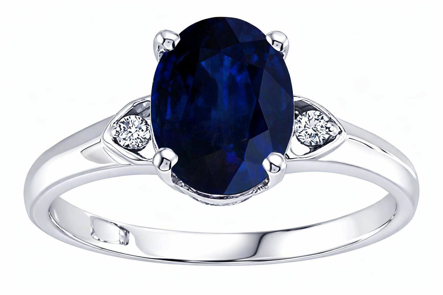 Star K Oval Genuine Sapphire Ring