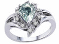 Tommaso Design Genuine Aquamarine Ring