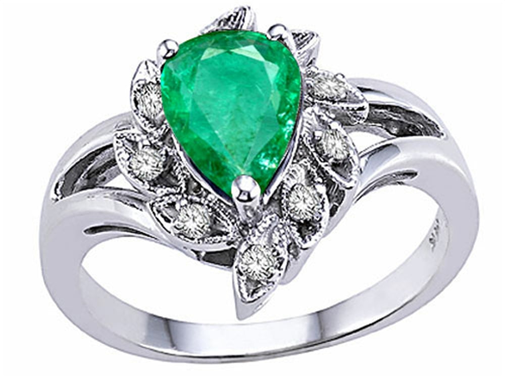 Tommaso Design Genuine Emerald Ring