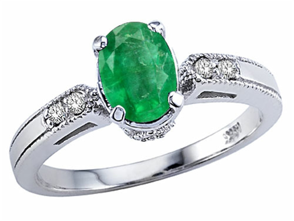 Tommaso Design Genuine Emerald Ring