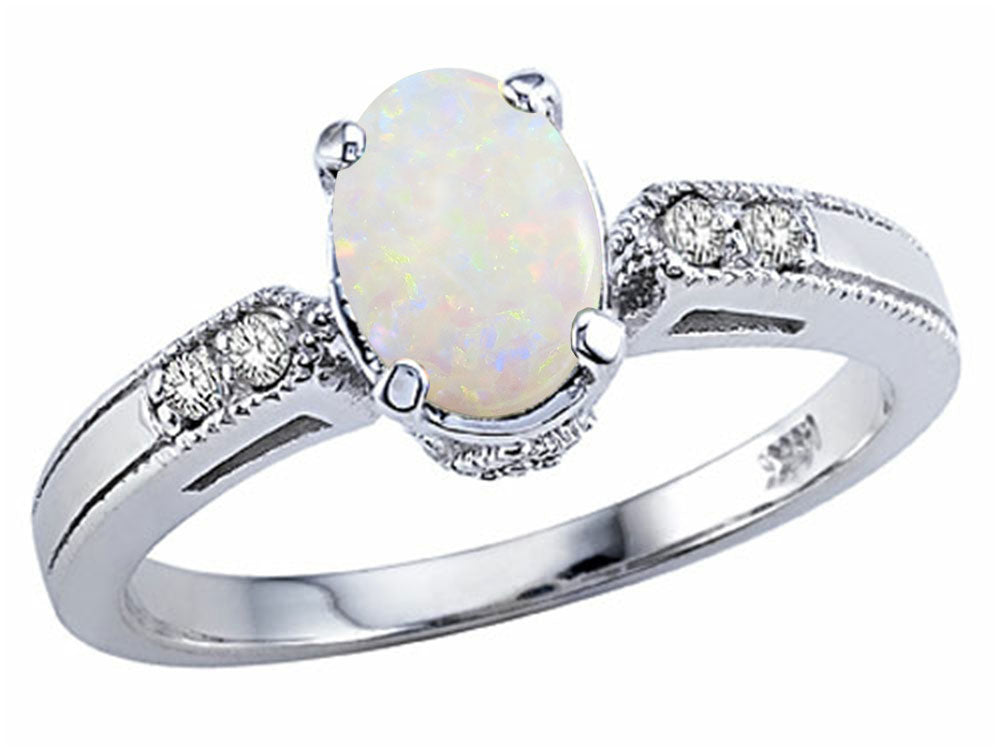 Tommaso Design Genuine Opal Ring