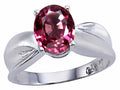 Tommaso Design Oval 9x7mm Simulated Pink Tourmaline Ring