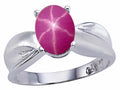 Tommaso Design Created Oval Star Ruby Ring