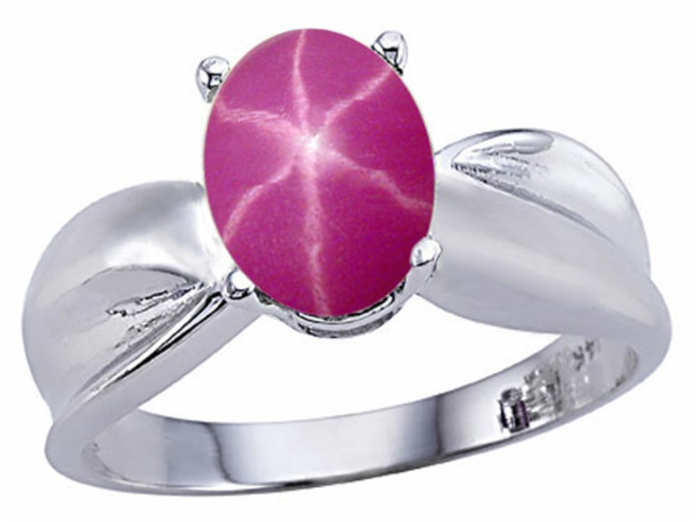 Tommaso Design Created Oval Star Ruby Ring