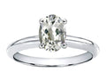 Tommaso Design Genuine White Topaz Solitaire Engagement Ring