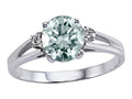 Tommaso Design Round 7mm Genuine Aquamarine Ring