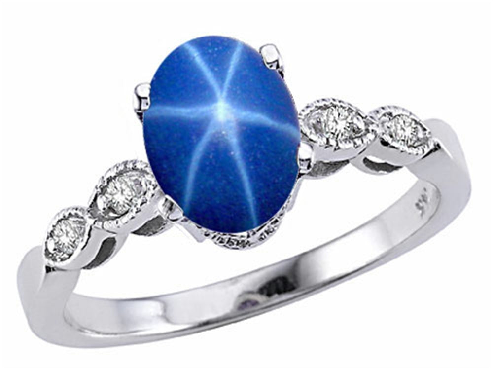 Tommaso Design Created Star Sapphire and Genuine Diamond Ring