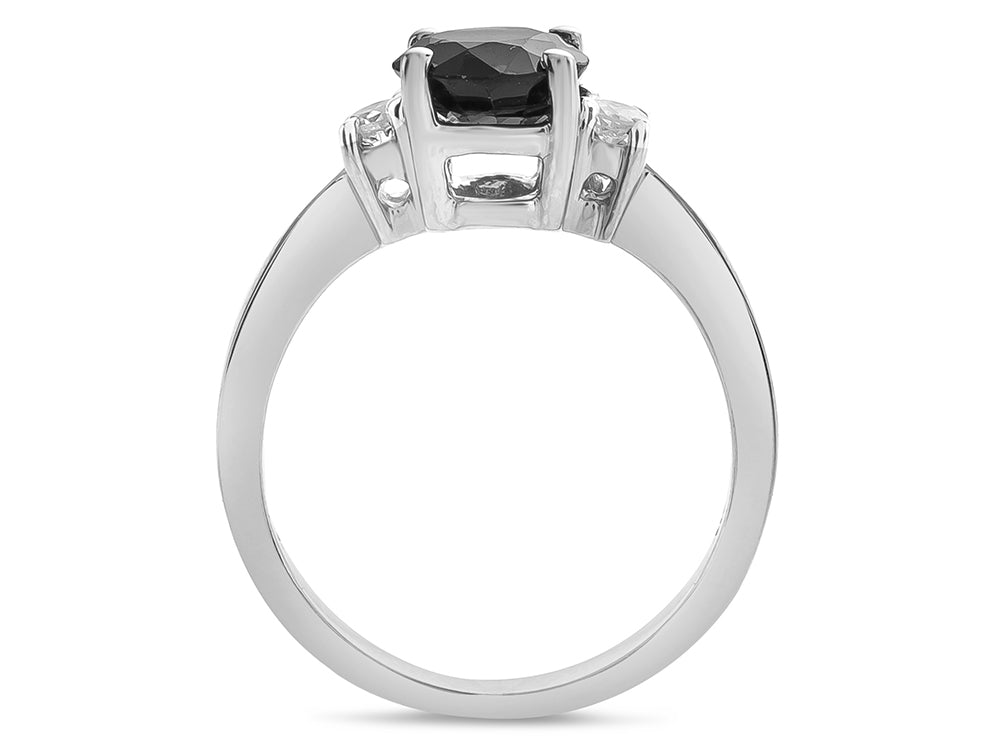 Tommaso Design Genuine Garnet Engagement Ring
