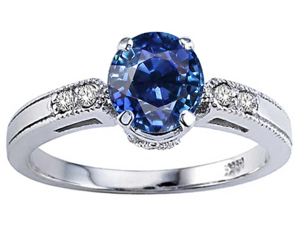 Tommaso Design Created Blue Sapphire Engagement Ring
