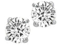 Tommaso Design Round 7mm Genuine White Topaz Earrings Studs