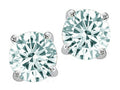 Tommaso Design Round 7mm Genuine Aquamarine Earrings Studs