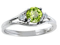 Tommaso Design Round Genuine Peridot Ring