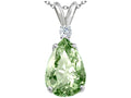 Tommaso Design Green Amethyst Pendant Necklace