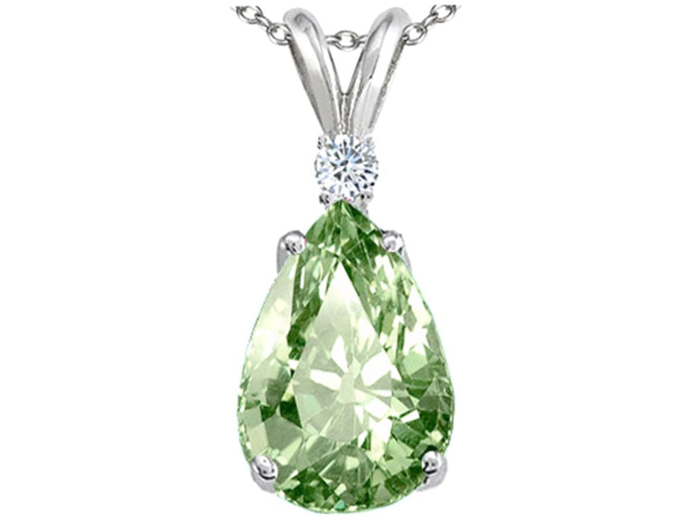 Tommaso Design Green Amethyst Pendant Necklace