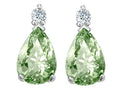 Tommaso Design Pear Shape 8x6mm Green Amethyst Earrings