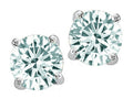 Tommaso Design Round 7mm Genuine Aquamarine Earrings Studs