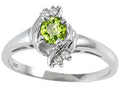 Tommaso Design Round 4mm Genuine Peridot Ring