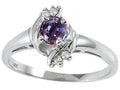 Tommaso Design Round 4mm Simulated Alexandrite And Ring