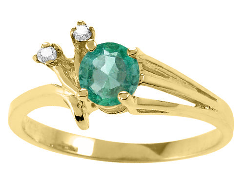 Tommaso Design Genuine Emerald Ring