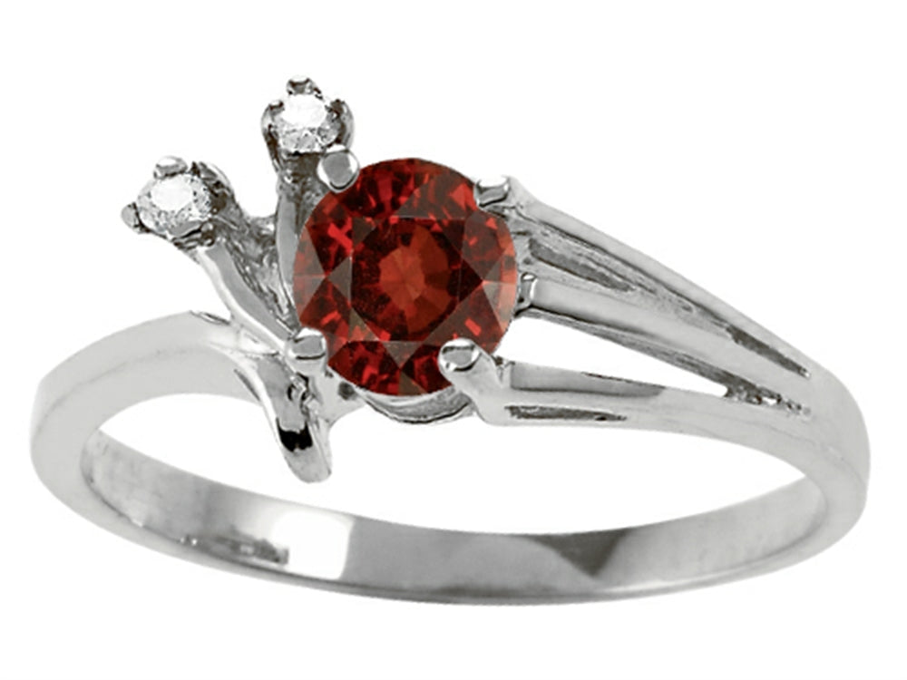 Tommaso Design Genuine Garnet Ring