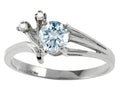 Tommaso Design Genuine Aquamarine Ring
