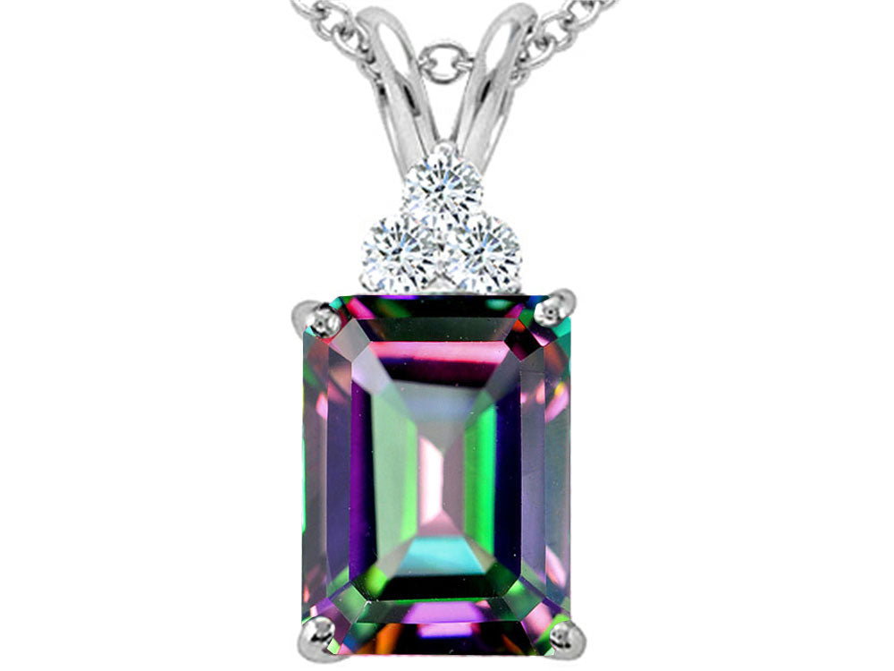 Tommaso Design Rainbow Mystic Topaz Pendant Necklace