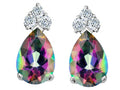 Tommaso Design Pear Shape Rainbow Mystic Topaz Earrings