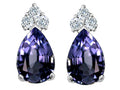 Tommaso Design Pear Shape 8x6mm Genuine Iolite Earrings