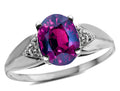 Tommaso Design Oval 9x7 mm Genuine Rhodolite Ring
