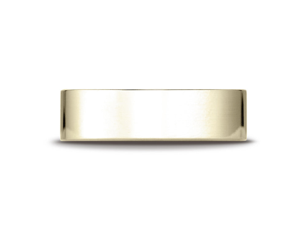 Benchmark 14k Gold 6mm Traditional Flat Wedding Band / Ring