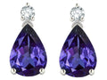 Tommaso Design Pear Shape 8x6mm Genuine Iolite Earrings