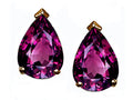 Tommaso Design Pear Shape 8x6mm Genuine Rhodolite Earrings