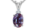 Tommaso Design Oval 10x8mm Simulated Alexandrite Pendant
