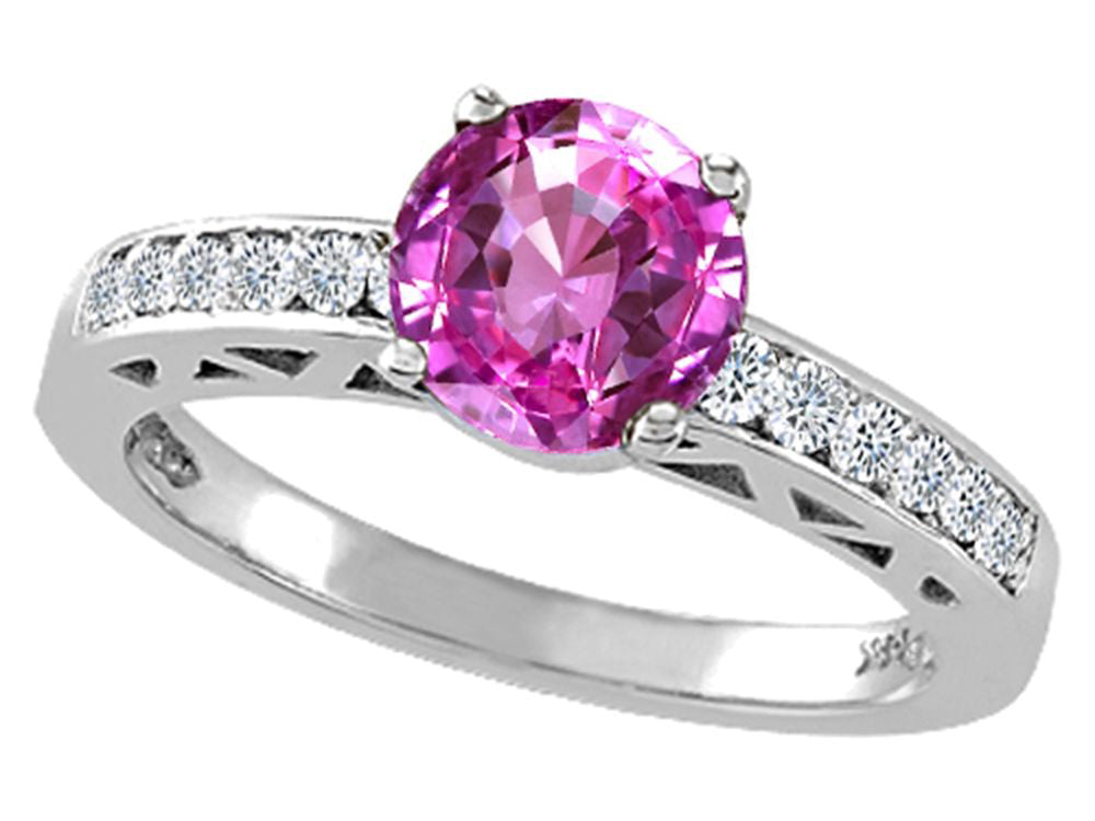Tommaso Design Created Pink Sapphire Solitaire Engagement Ring