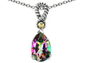 Genuine 11x8mm Mystic Rainbow Topaz Pendant Necklace