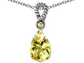 Genuine 11x8mm Lemon Quartz Pendant Necklace