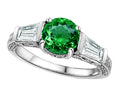 Star K Round 7mm Simulated Emerald Ring