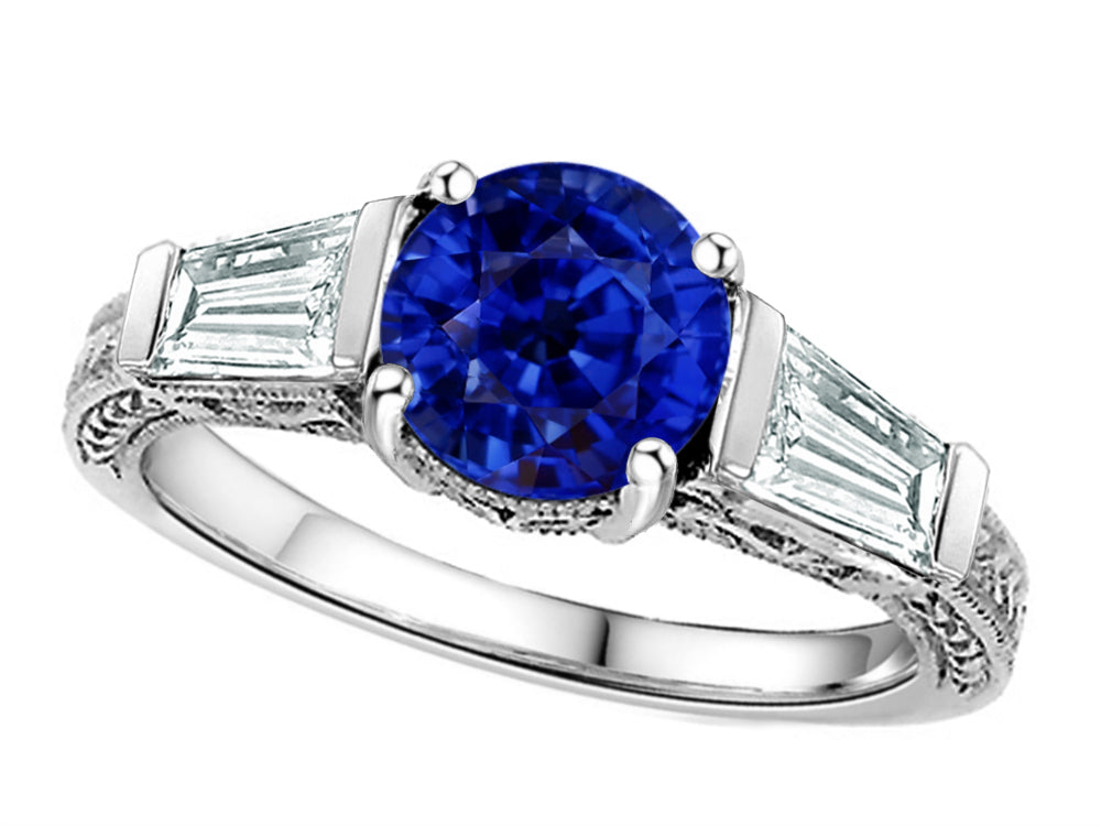 Star K Round 7mm Created Sapphire Ring